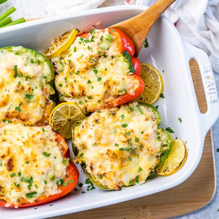 Tuna Melt Stuffed Peppers Clean Food Crush