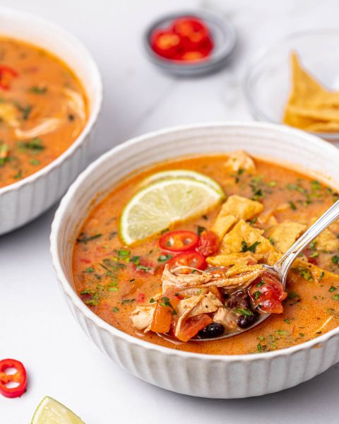 Quick Chicken Tortilla Soup | Clean Food Crush