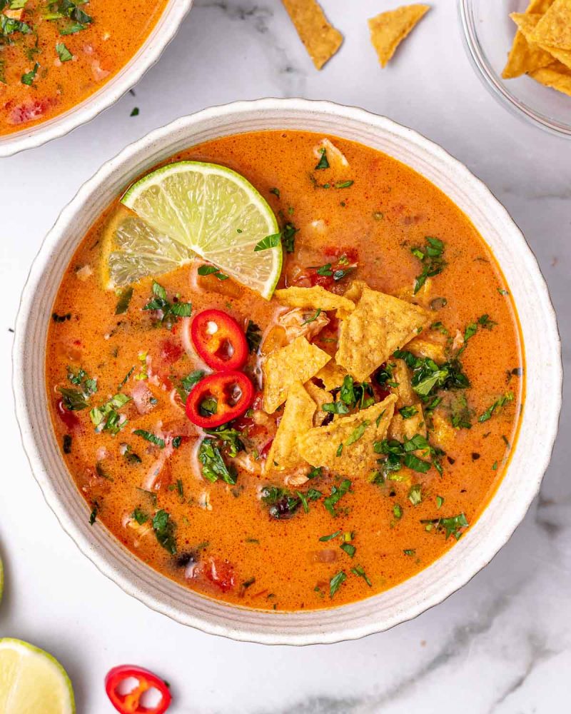 Quick Chicken Tortilla Soup | Clean Food Crush