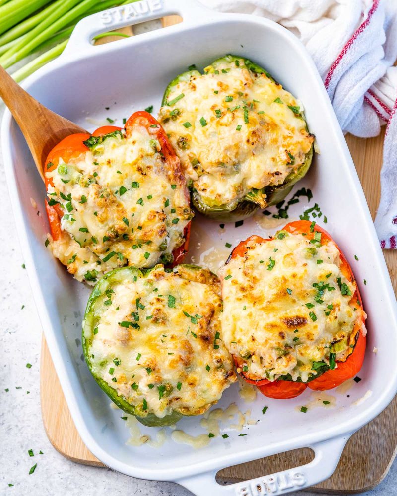 Tuna Melt Stuffed Peppers Clean Food Crush