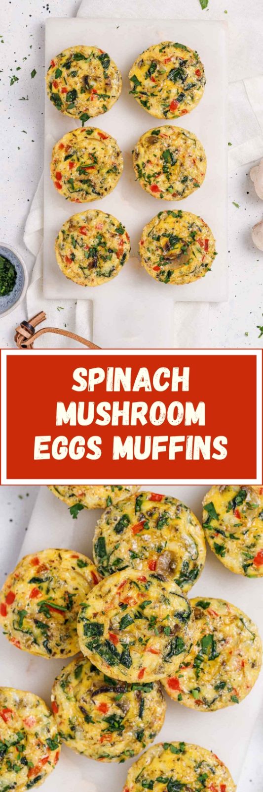 Spinach + Mushroom Egg Muffins | Clean Food Crush