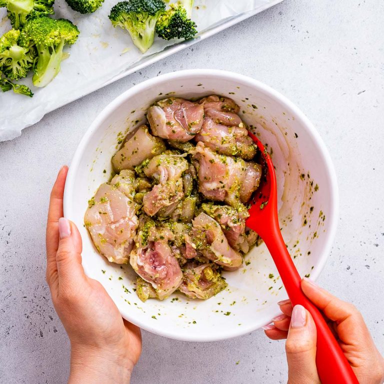 Sheet Pan Pesto Chicken & Broccoli | Clean Food Crush