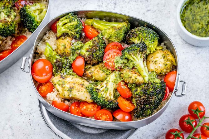 Sheet Pan Pesto Chicken & Broccoli | Clean Food Crush