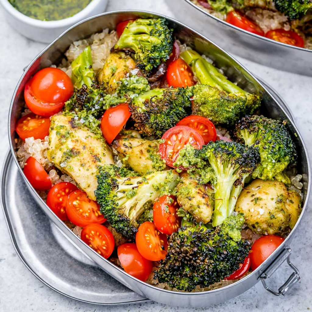 Sheet Pan Pesto Chicken & Broccoli | Clean Food Crush