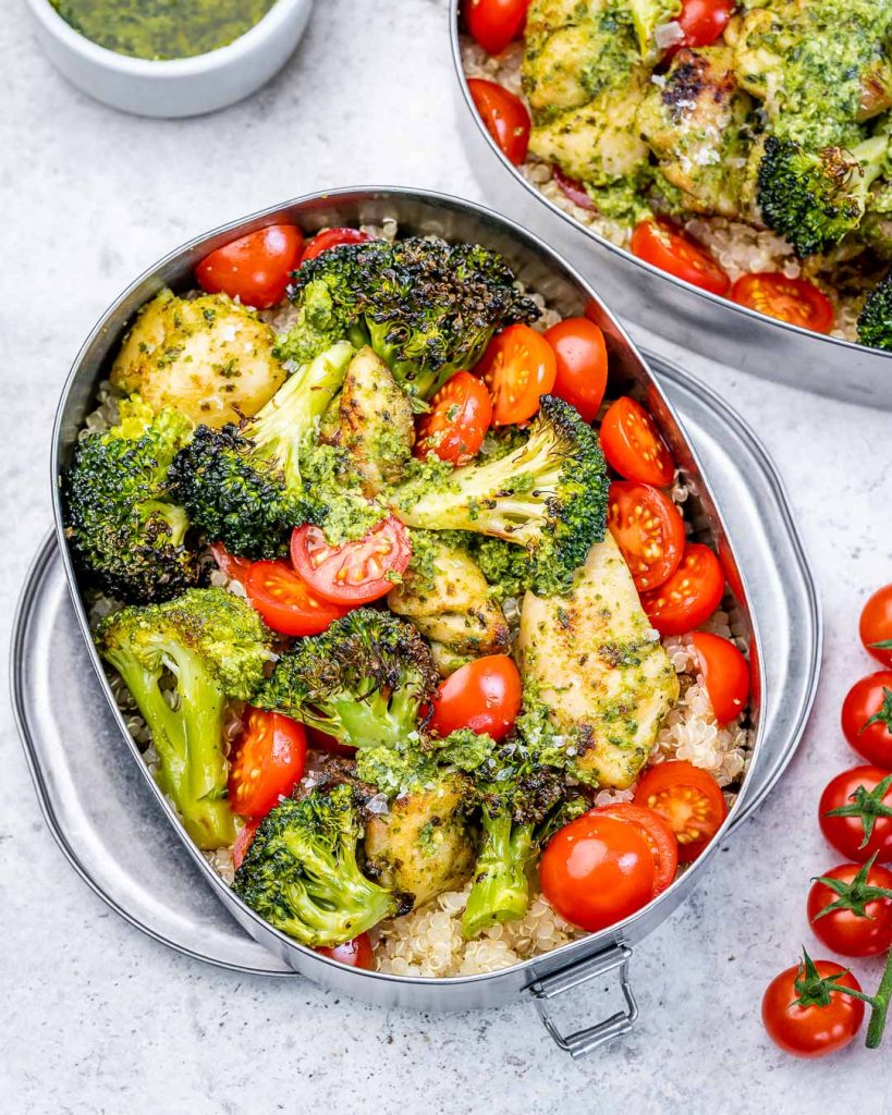 Sheet Pan Pesto Chicken & Broccoli | Clean Food Crush