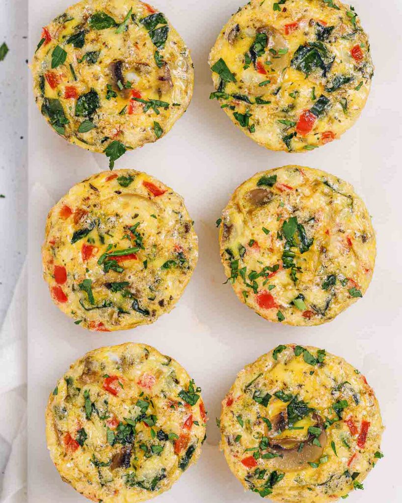 Spinach + Mushroom Egg Muffins | Clean Food Crush