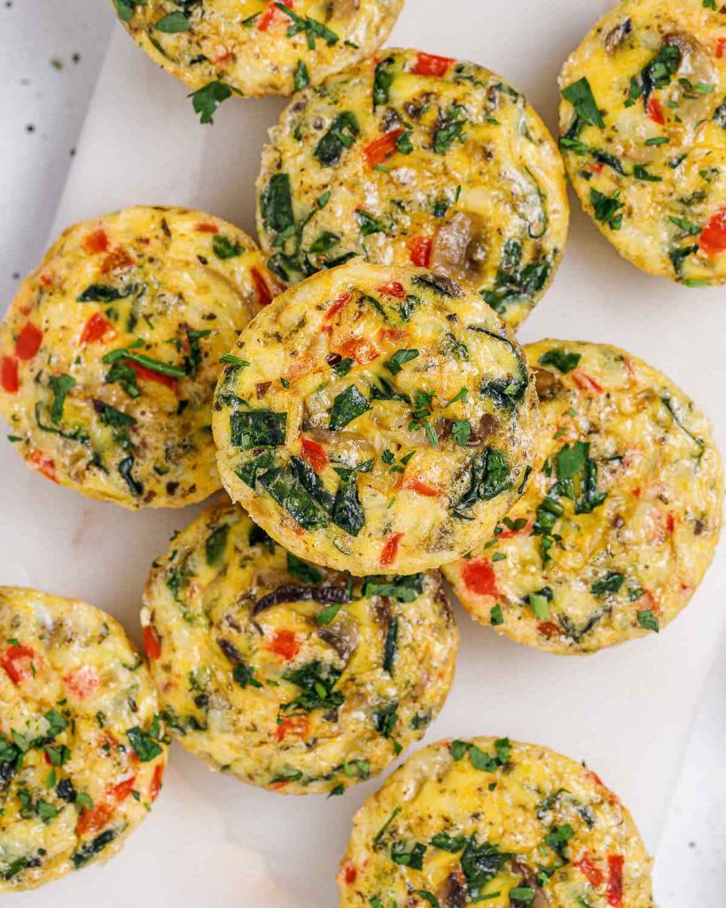 Spinach + Mushroom Egg Muffins Clean Food Crush