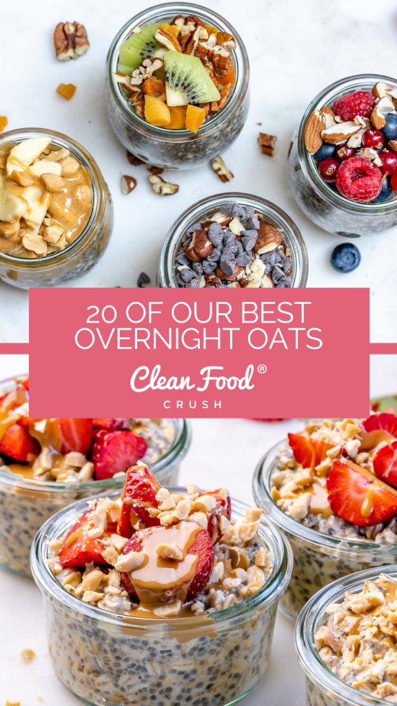 16 of Our BEST Overnight Oat Recipes (+ 4 no-oats!) | Clean Food Crush