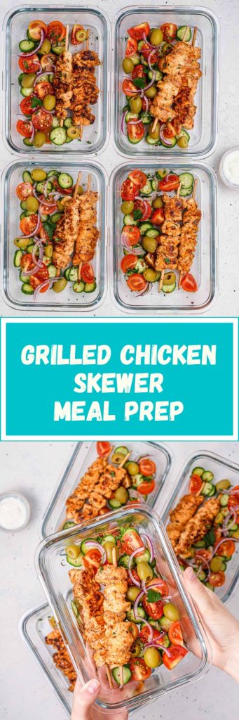 Grilled Chicken Skewers Meal Prep | Clean Food Crush
