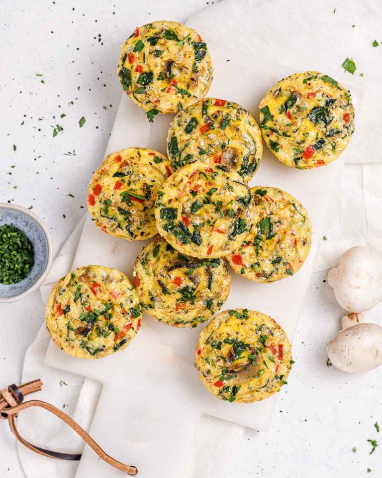 Spinach + Mushroom Egg Muffins Clean Food Crush