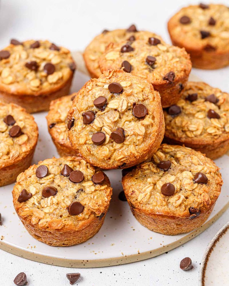 Peanut Butter Chocolate Chip Oat Muffins Clean Food Crush 7368