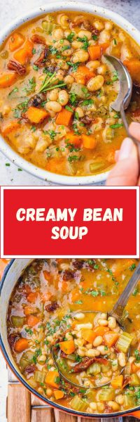 Budget-Friendly Clean Eating Creamy Bean Soup | Clean Food Crush