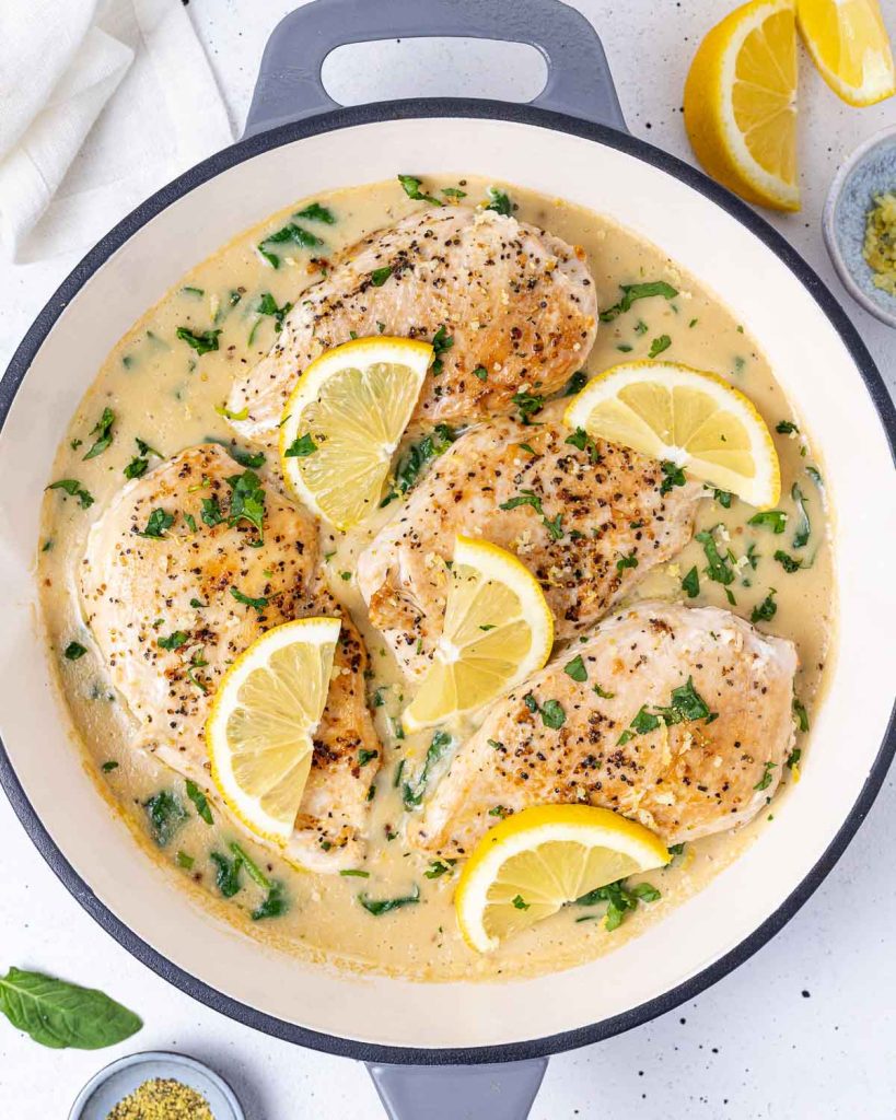 Creamy Chicken and Spinach | Clean Food Crush