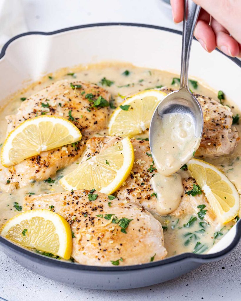 Creamy Chicken and Spinach | Clean Food Crush