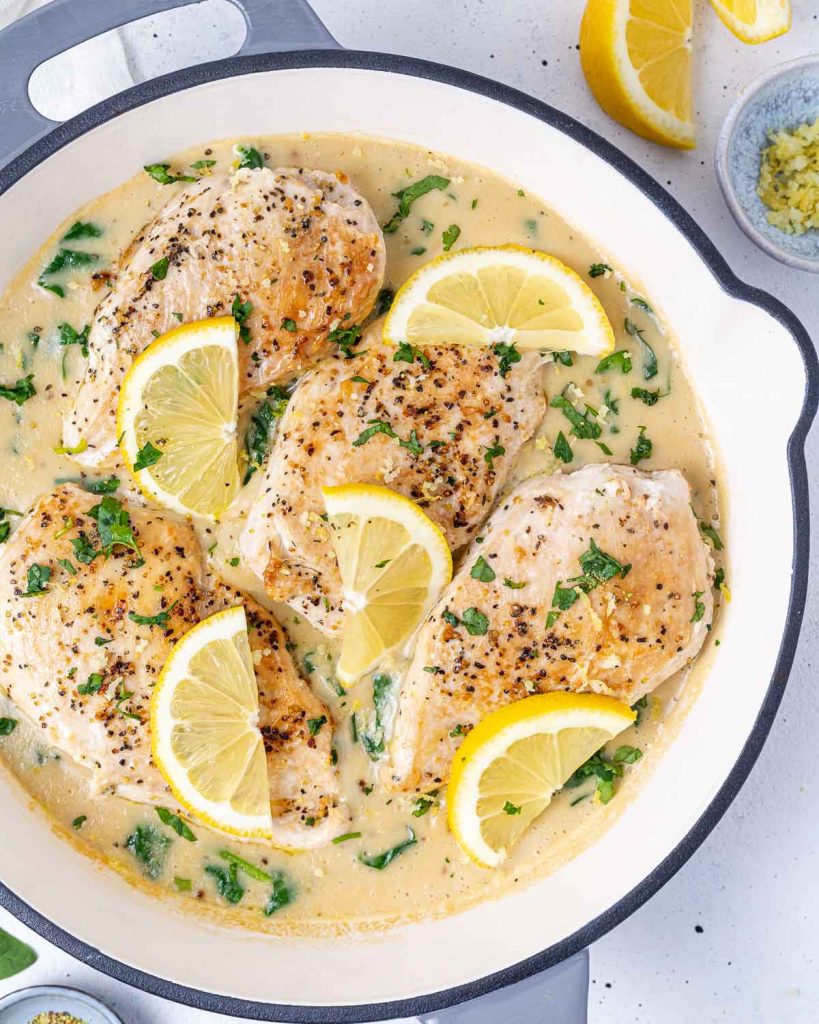 Creamy Chicken and Spinach | Clean Food Crush