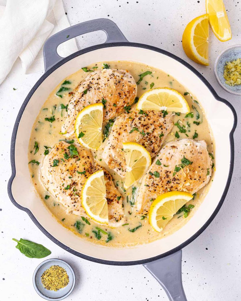 Creamy Chicken and Spinach | Clean Food Crush