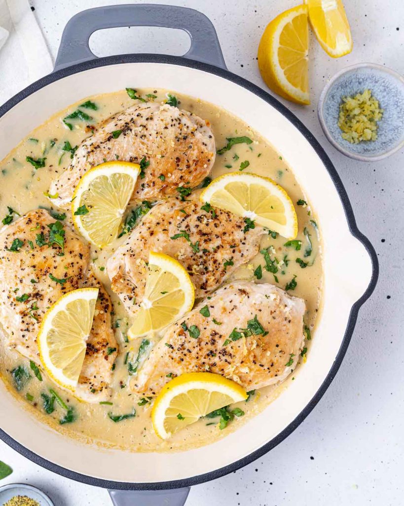 Creamy Chicken and Spinach | Clean Food Crush