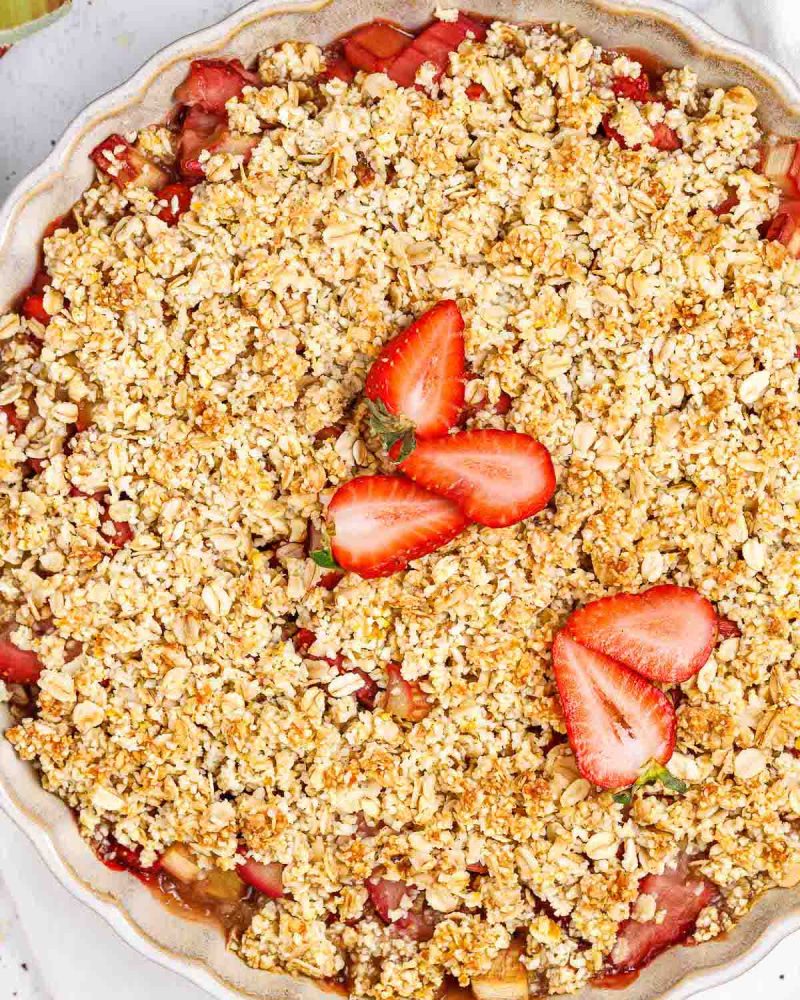 Strawberry Rhubarb Crisp Clean Food Crush