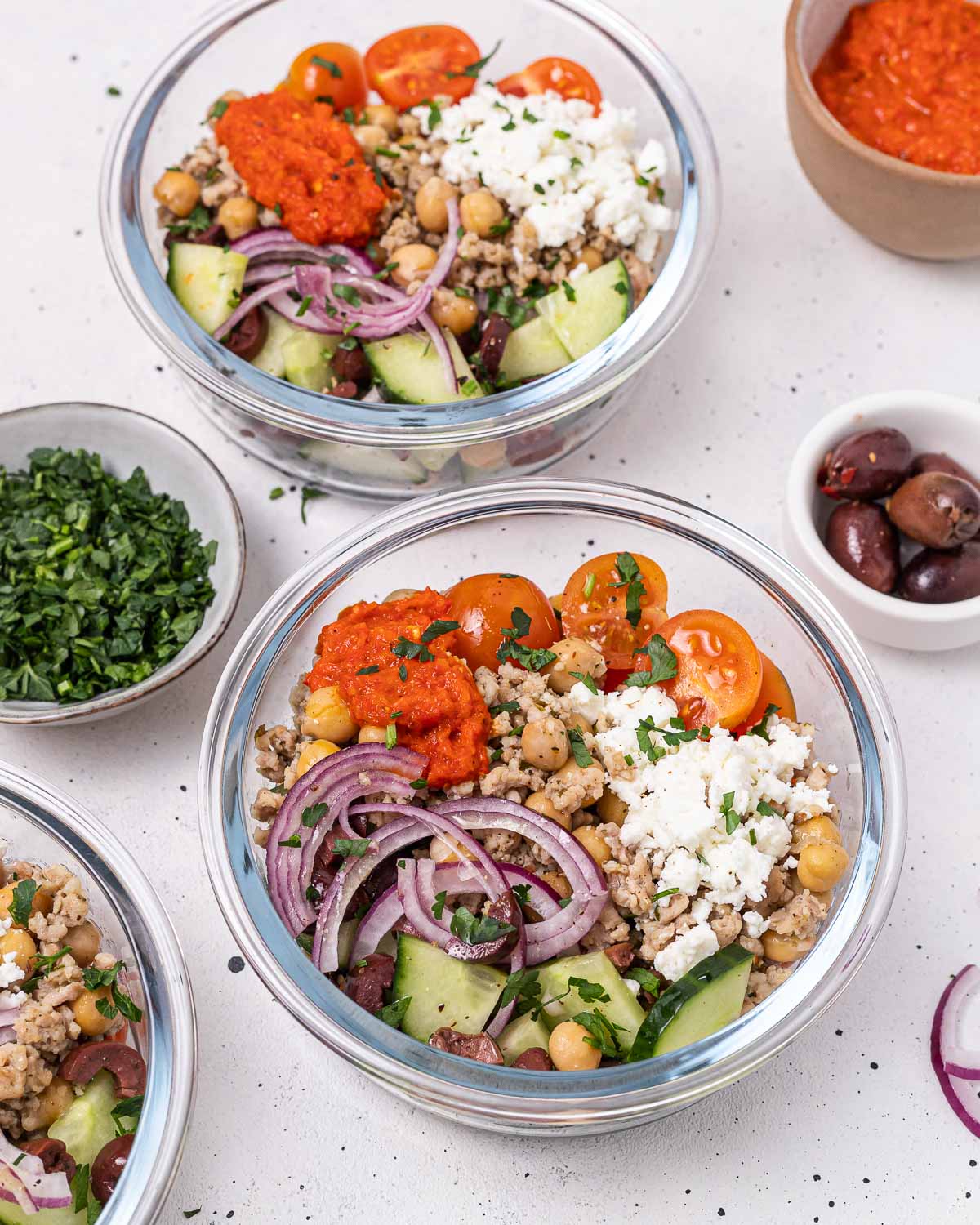Mediterranean Vegan Meal Prep Bowls • Salt & Lavender
