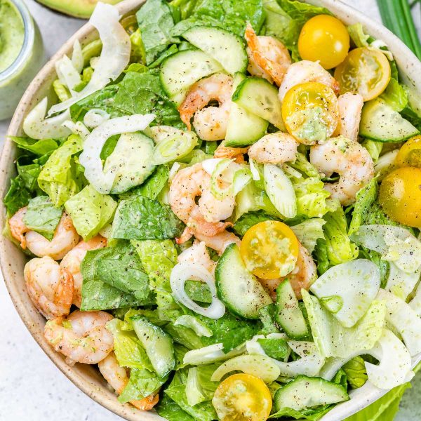 Green Goddess Shrimp Salad | Clean Food Crush