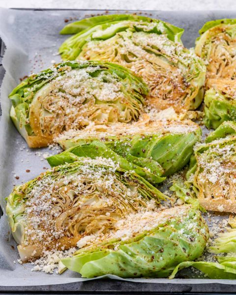 Roasted Parmesan Cabbage | Clean Food Crush