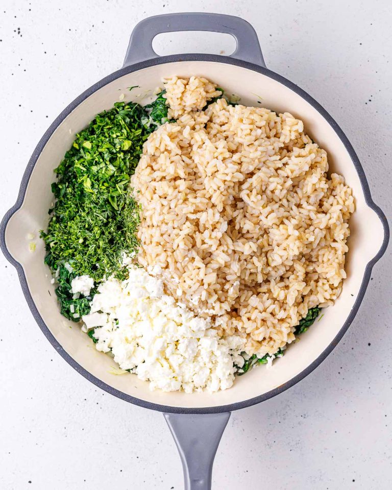 Spinach, Feta, and Rice Casserole Clean Food Crush