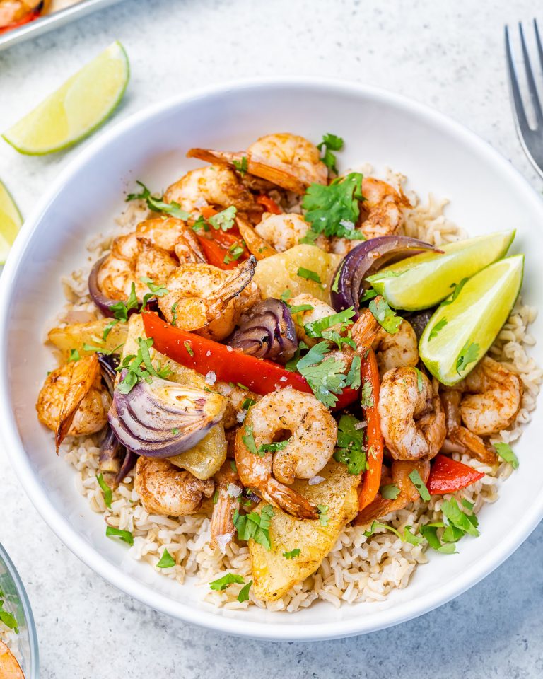 Jerk Shrimp with Pineapple Bowls | Clean Food Crush