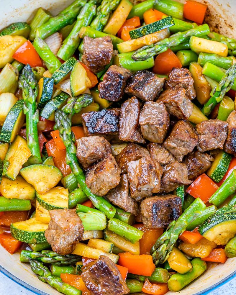 Quick Steak + Shrimp Skillet | Clean Food Crush