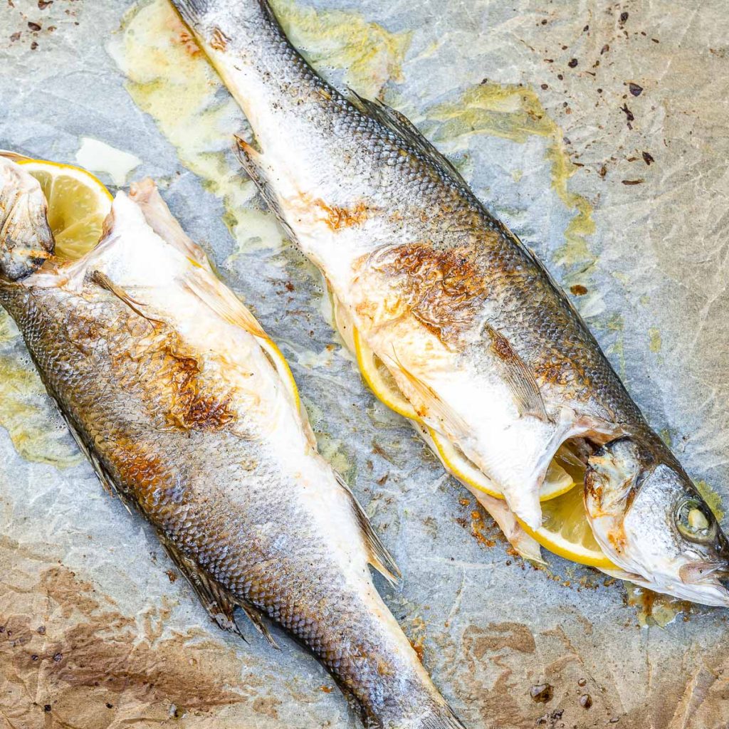 Baked Sea Bass + Asparagus Clean Food Crush