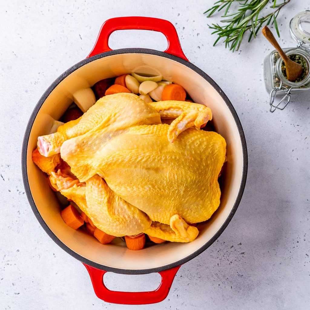 Simple Dutch Oven Baked Whole Chicken | Clean Food Crush