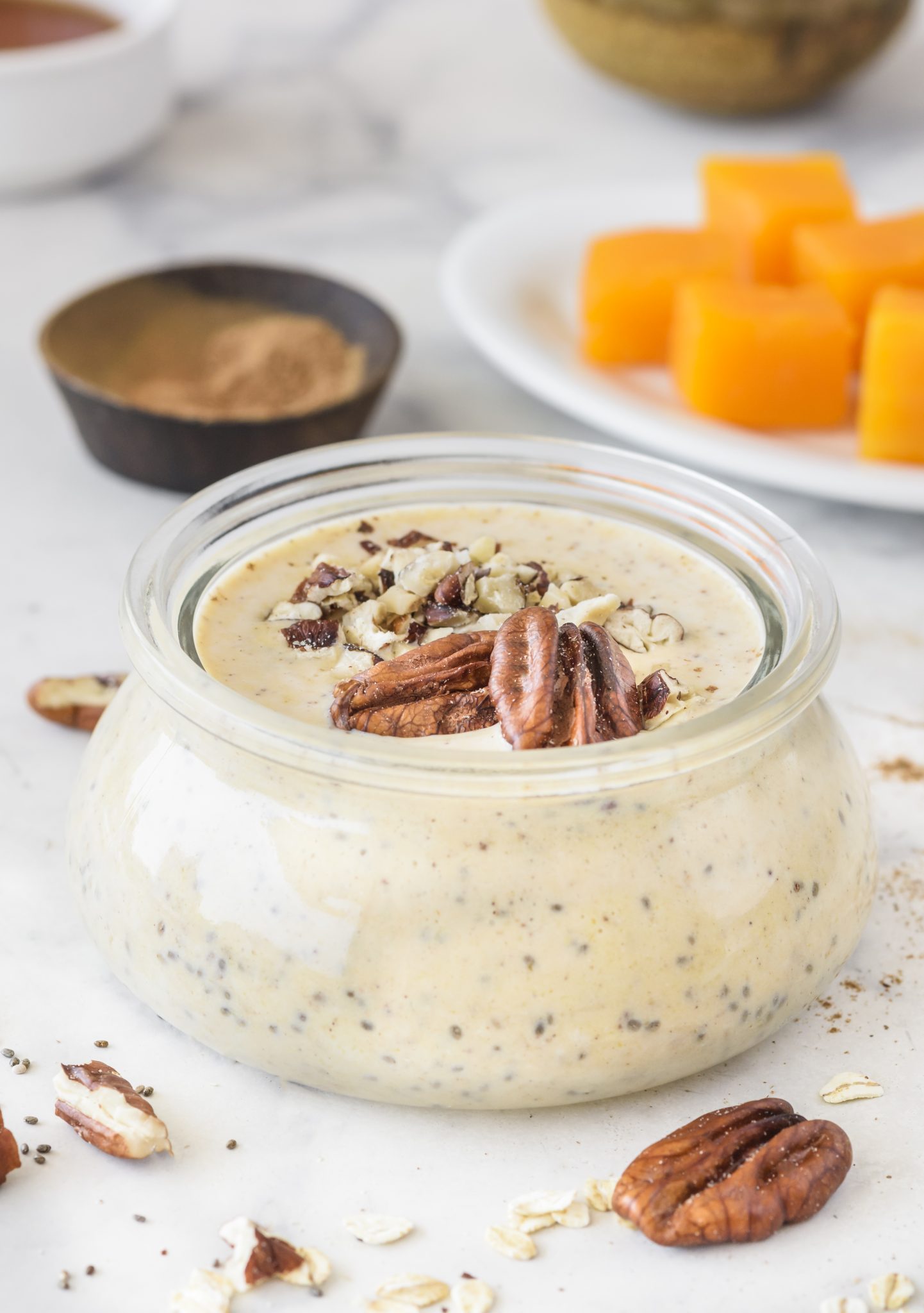 Creamy Pumpkin Spice Overnight Oats « Clean & Delicious