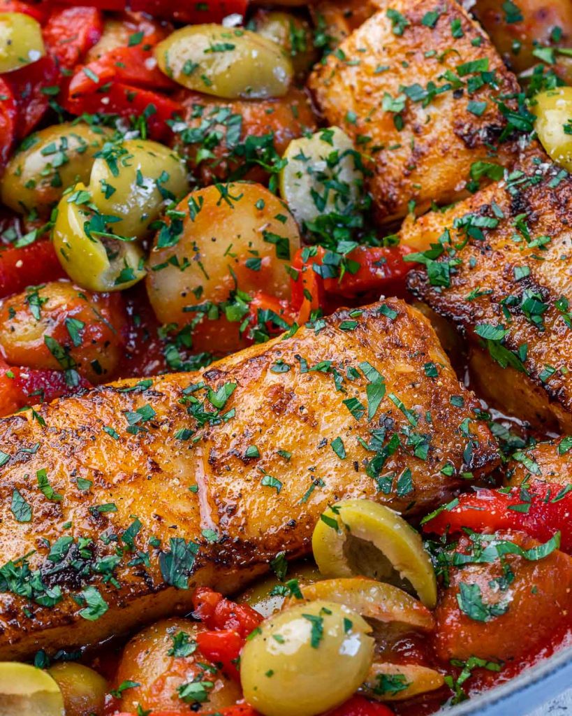 Spanish-Style Fish skillet 🫒🍅🧄 | Clean Food Crush