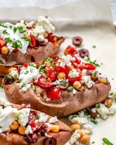 Vegetarian Stuffed Sweet Potatoes | Clean Food Crush