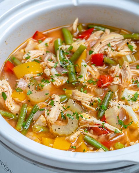Chicken Vegetable Packed Soup (Stovetop and Slow Cooker Instructions ...