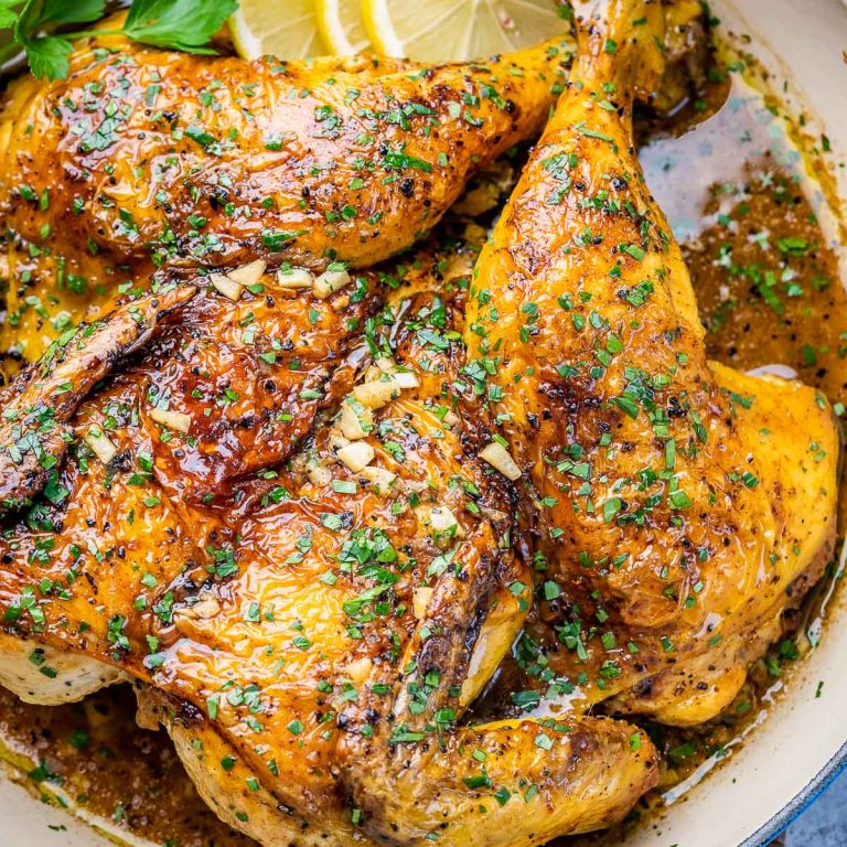 Lemon-Pepper & Garlic Whole Chicken 🍋🧄 | Clean Food Crush