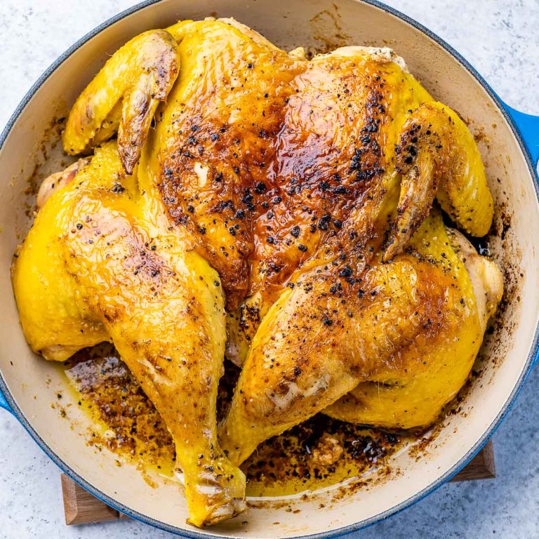 Lemon-Pepper & Garlic Whole Chicken 🍋🧄 | Clean Food Crush