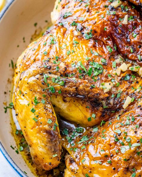 Lemon-Pepper & Garlic Whole Chicken 🍋🧄 | Clean Food Crush