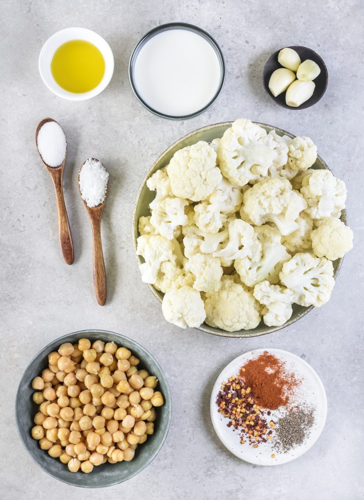 Mashed Cauliflower With Garlic Roasted Chickpeas Clean Food Crush