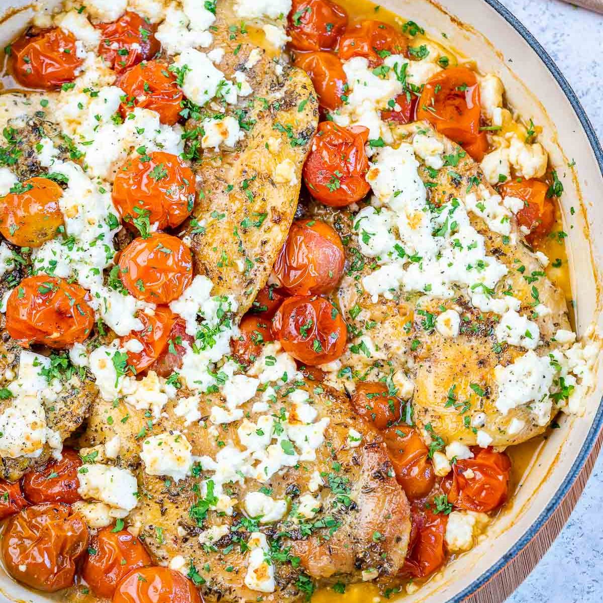 Feta Tomato Chicken Skillet-image