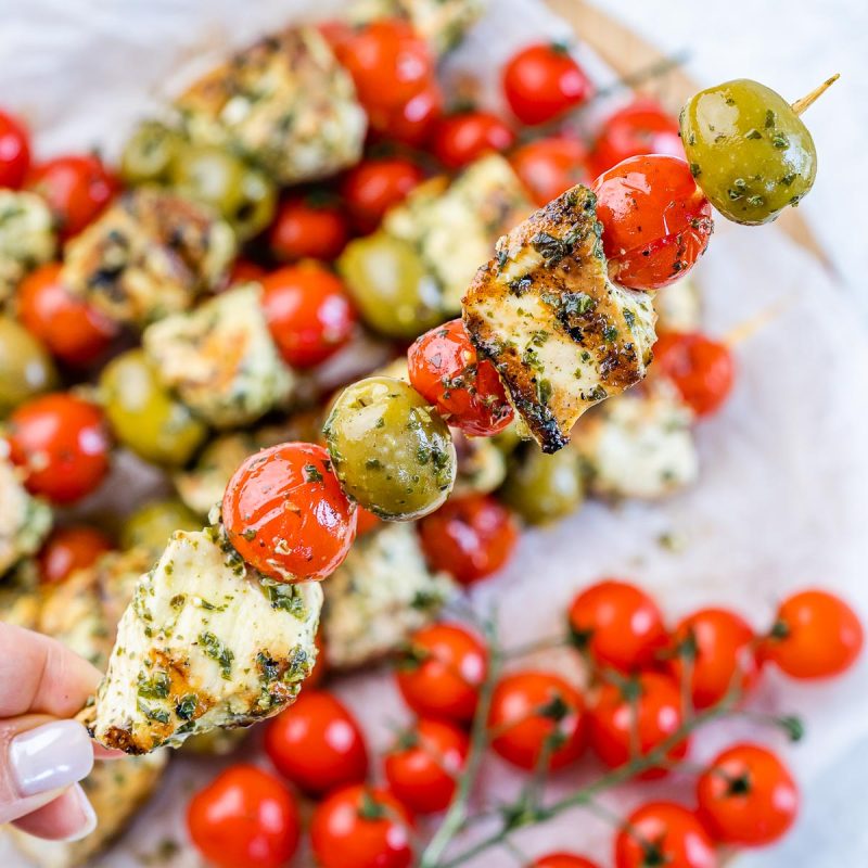 Pesto Chicken Kabobs Clean Food Crush