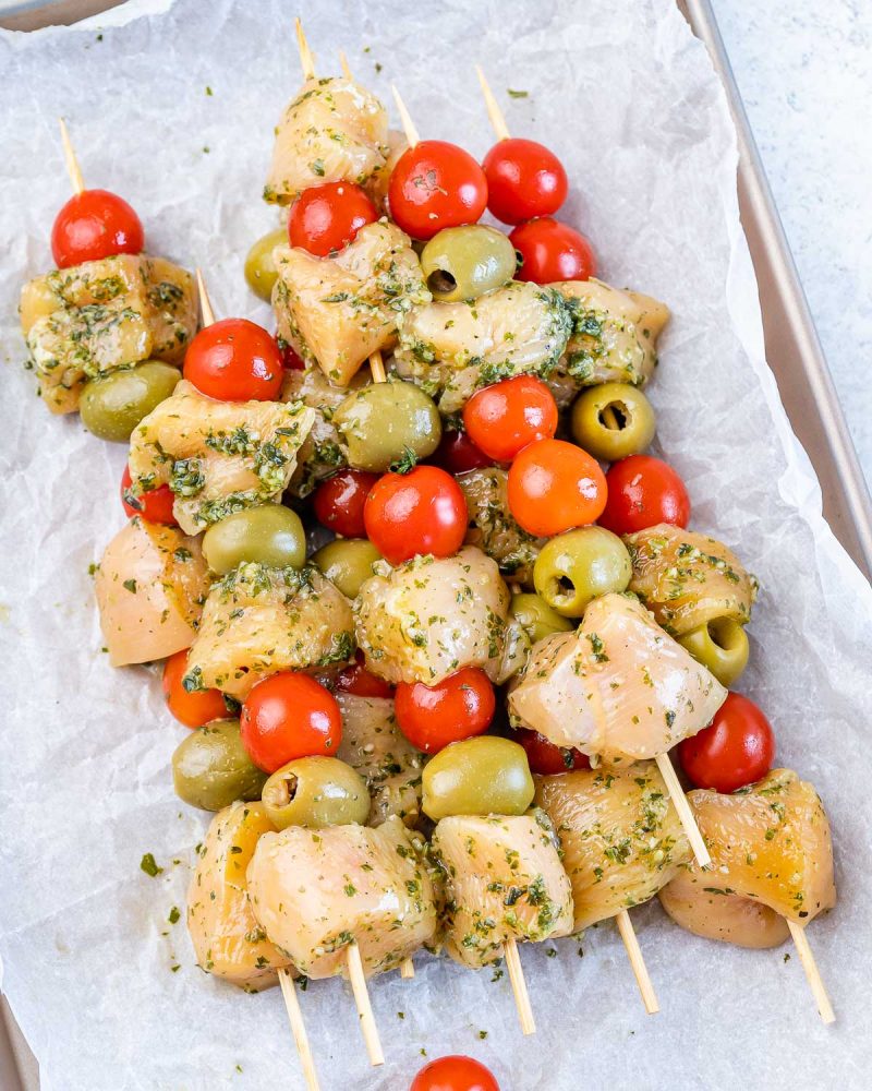 Pesto Chicken Kabobs Clean Food Crush