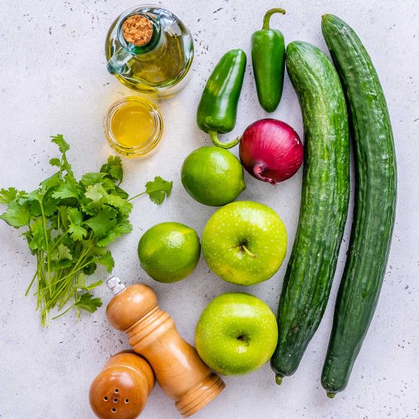 Sweet & Spicy Fresh Cucumber Salsa | Clean Food Crush