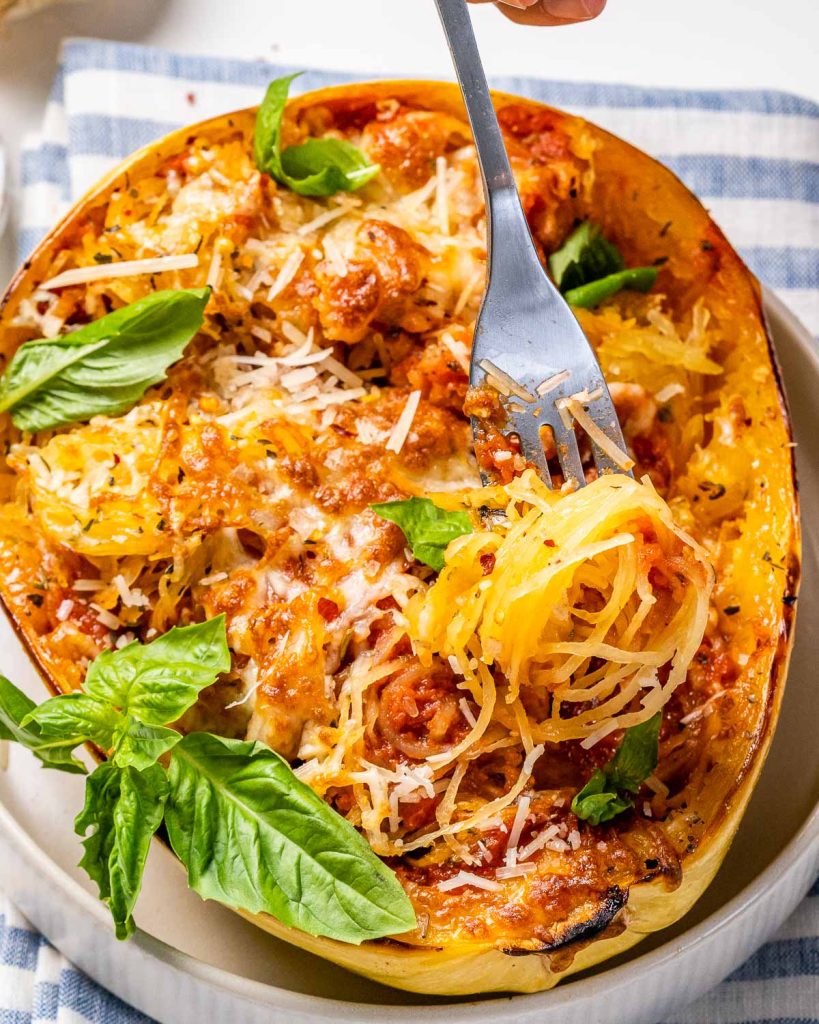 Margherita Spaghetti Squash | Clean Food Crush