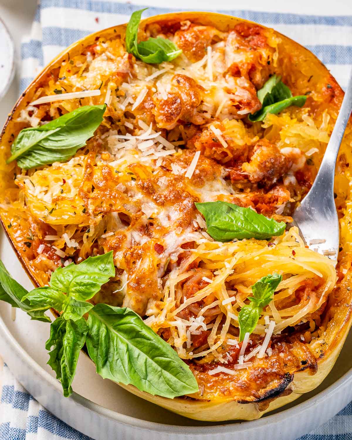Margherita Spaghetti Squash | Clean Food Crush
