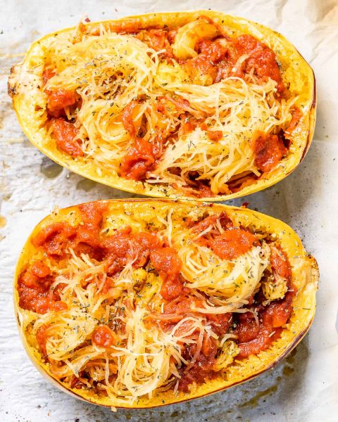 Margherita Spaghetti Squash | Clean Food Crush