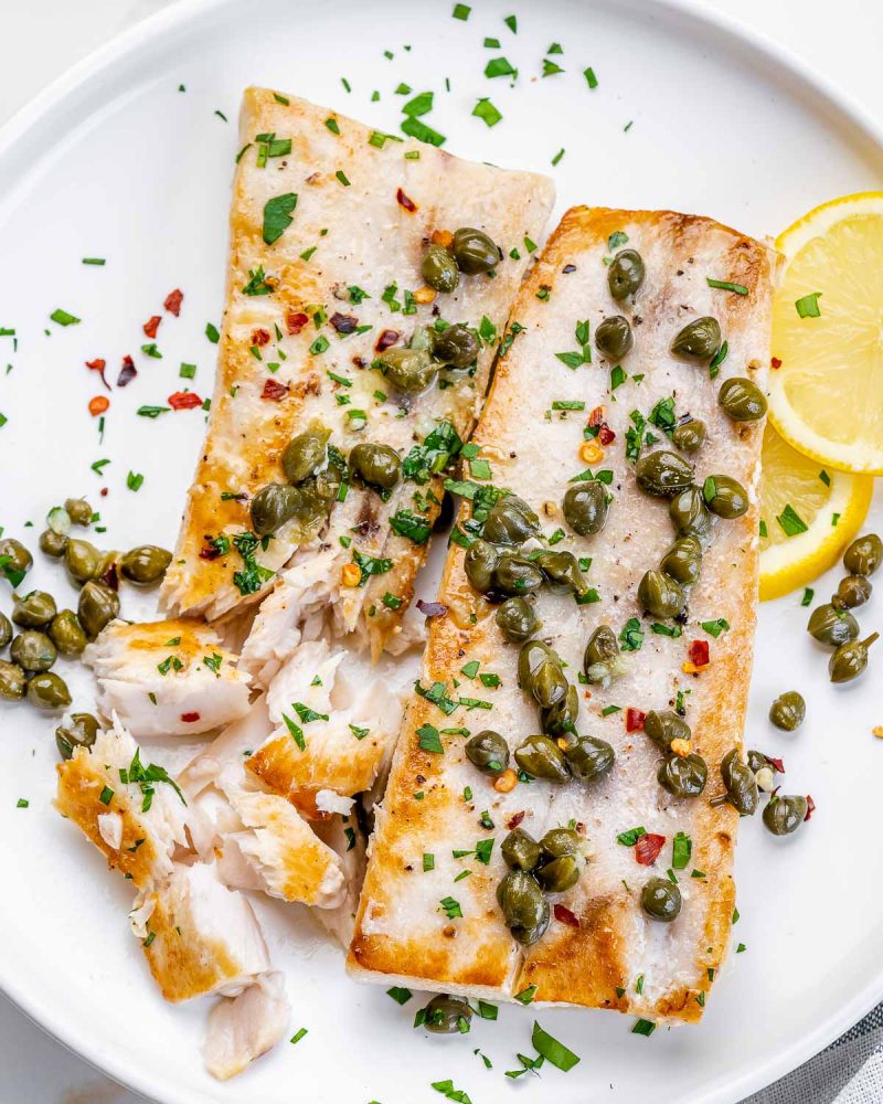 Easy Mahi Mahi in Lemony Garlic Caper Sauce Clean Food Crush