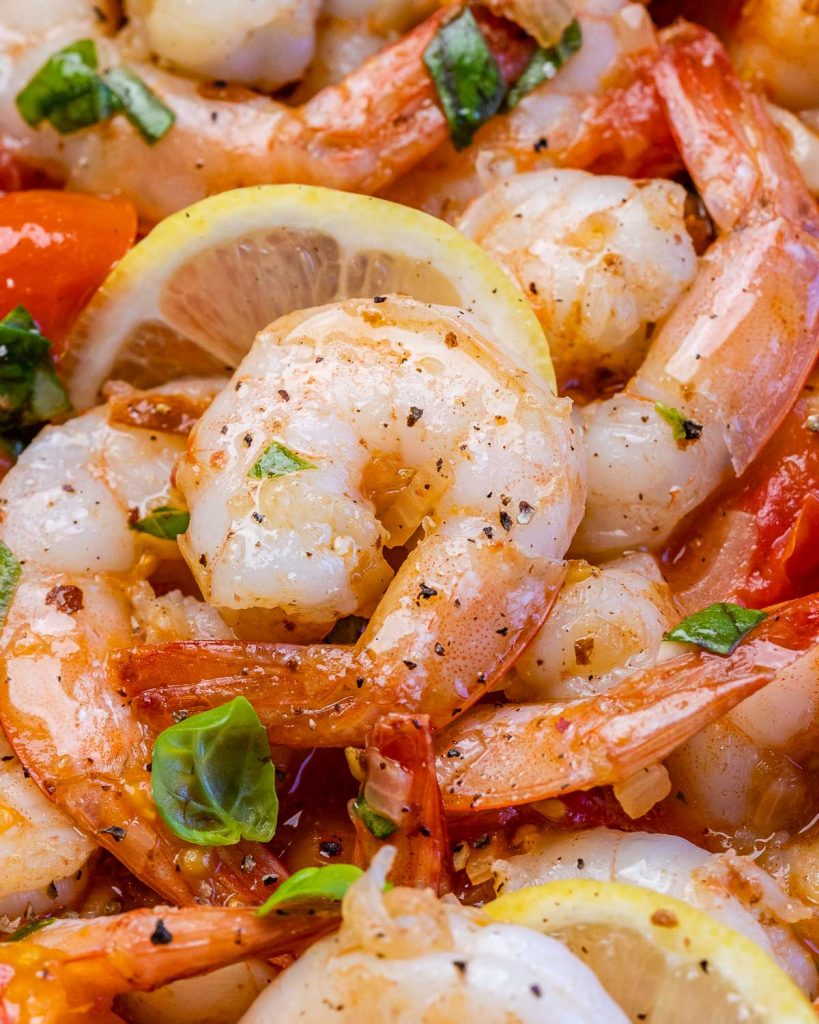 Shrimp with Tomato Lemon Sauce | Clean Food Crush