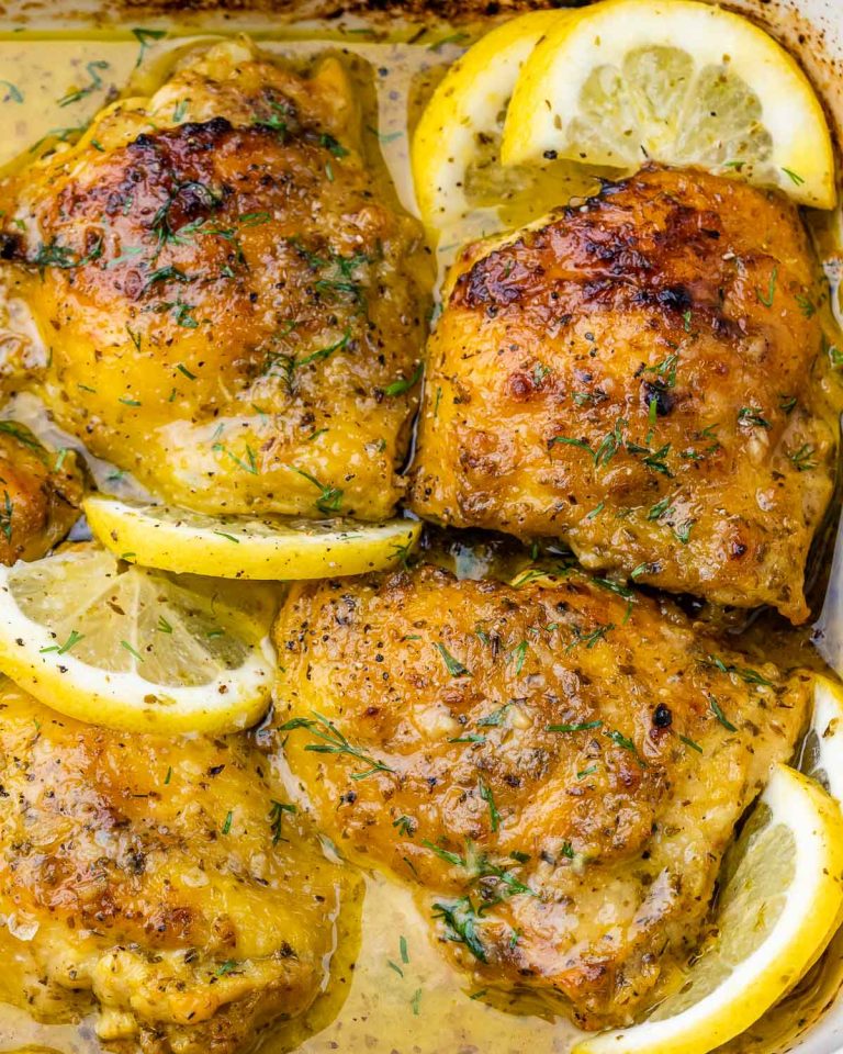 Greek Inspired Lemon Chicken | Clean Food Crush