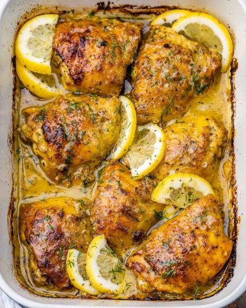 Greek Inspired Lemon Chicken | Clean Food Crush