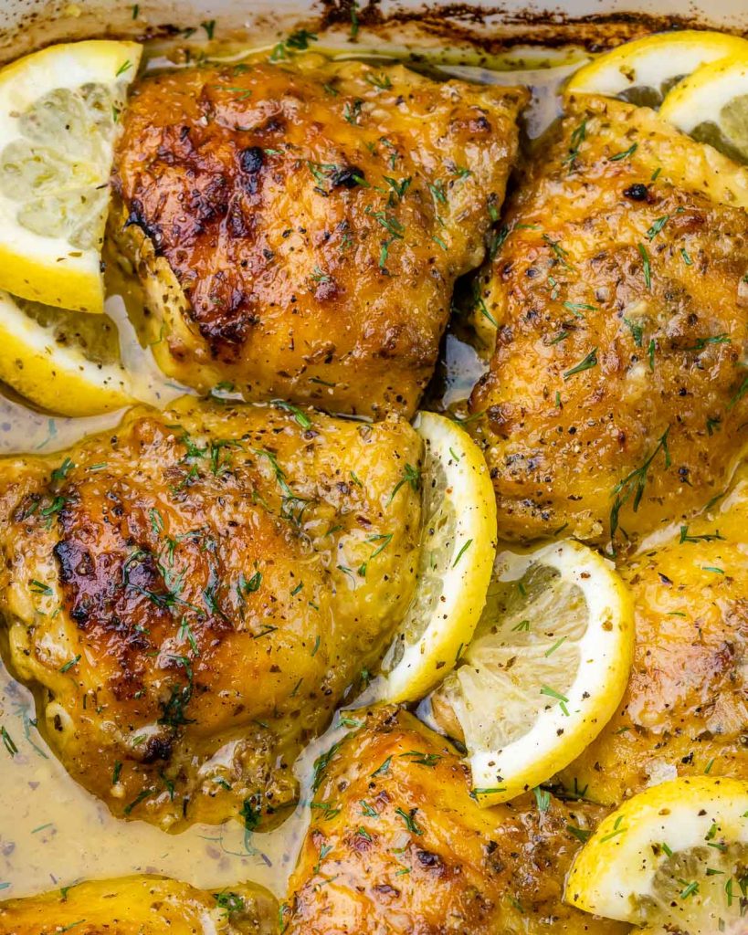 Greek Inspired Lemon Chicken | Clean Food Crush